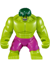 LEGO Hulk with Dark Green Hair and Magenta Pants minifigure