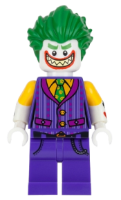 LEGO The Joker - Striped Vest, Shirtsleeves, Smile with Pointed Teeth Grin minifigure