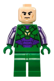 LEGO Lex Luthor, Green and Dark Purple Light Armor minifigure