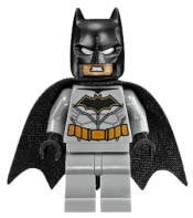 LEGO Batman, Medium Nougat Face, Light Bluish Gray Suit minifigure