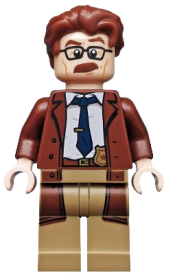 LEGO Commissioner Gordon - Reddish Brown Hair and Coat minifigure