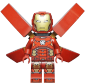 LEGO Iron Man with Silver Hexagon on Chest, Wings without Stickers minifigure