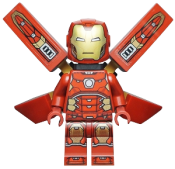 LEGO Iron Man with Silver Hexagon on Chest, Wings with Stickers minifigure