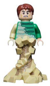 LEGO Sandman - Green Outfit, Tan Sand Form with Swirling Base minifigure