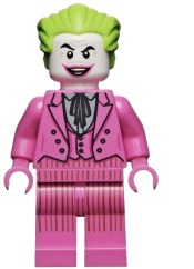 LEGO The Joker - Dark Pink Suit, Open Mouth Grin / Closed Mouth minifigure