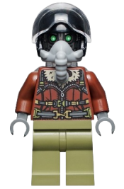 LEGO Vulture - Reddish Brown Bomber Jacket and Aviator Oxygen Mask minifigure