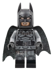 LEGO Batman - Dark Bluish Gray Suit, Black Belt, Black Hands, Spongy Cape with 1 Hole, Black Boots minifigure