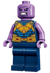LEGO Thanos - Dark Blue Legs Plain, Medium Lavender Arms, No Helmet minifigure
