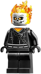 LEGO Ghost Rider, Johnathon 'Johnny' Blaze - White Head, Belt with Spikes minifigure