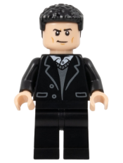 LEGO Bruce Wayne - Black Suit, Coiled Hair minifigure