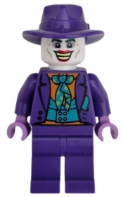 LEGO The Joker - Dark Turquoise Bow Tie, Plain Legs, Fedora minifigure