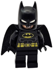 LEGO Batman - Black Suit, Yellow Belt, Cowl with White Eyes, Lopsided Grin / Open Mouth Smile with Teeth minifigure