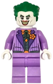 LEGO The Joker - Medium Lavender Suit, Dark Green Vest, Green Hair Swept Back minifigure