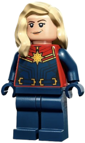 LEGO Captain Marvel (Carol Danvers) - Tan Hair over Shoulder minifigure