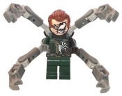 LEGO Dr. Octopus (Otto Octavius) / Doc Ock - Dark Green Suit Half Venomized, Mechanical Arms minifigure