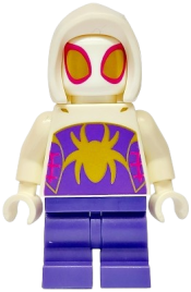 LEGO Ghost-Spider - Medium Legs, White Hood, Gold Spider Logo and Eyes minifigure