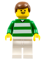 LEGO Soccer Player - Green and White Team with Number 4 on Back minifigure