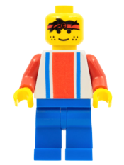 LEGO Soccer Player - Red, White, and Blue Team with Number 3 on Back minifigure