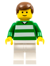 LEGO Soccer Player - Green and White Team with Number 2 on Back minifigure