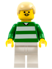 LEGO Soccer Player - Green and White Team with Number 9 on Back minifigure