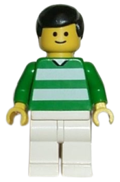 LEGO Soccer Player - Green and White Team with Number 7 on Back minifigure