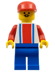 LEGO Soccer Player - Red, White, and Blue Team with Number 9 on Back, Red Cap minifigure