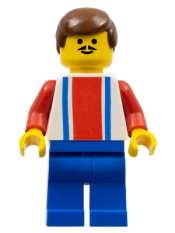 LEGO Soccer Player - Red, White, and Blue Team with Number 4 on Back minifigure