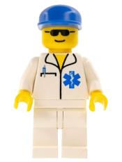 LEGO Doctor - EMT Star of Life, White Legs, Blue Cap minifigure