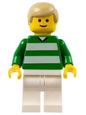 LEGO Soccer Player - Green and White Team with Number 18 on Back minifigure