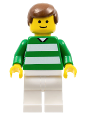 LEGO Soccer Player - Green and White Team with Number 10 on Back minifigure
