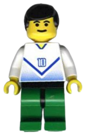 LEGO Soccer Player White & Blue Promo Player with Shirt #10 minifigure