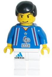 LEGO Soccer Player French Team, White Legs Player 1 minifigure