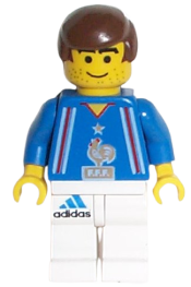 LEGO Soccer Player French Team, White Legs Player 2 minifigure