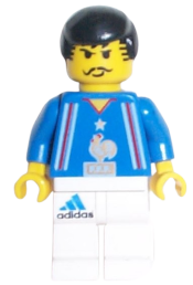 LEGO Soccer Player French Team, White Legs Player 3 minifigure