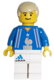 LEGO Soccer Player French Team, White Legs Player 4 minifigure