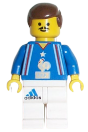 LEGO Soccer Player French Team, White Legs Player 5 minifigure