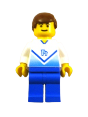 LEGO Soccer Player White & Blue Team with shirt #14 minifigure