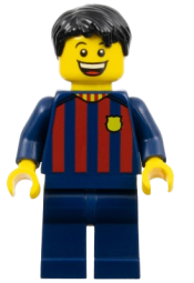 LEGO Soccer Fan - FC Barcelona, Male, Dark Blue Legs minifigure