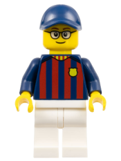 LEGO Soccer Fan - FC Barcelona, Male, White Legs minifigure