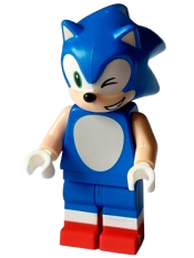LEGO Sonic the Hedgehog - Light Nougat Face and Arms, Winking, Open Mouth Smile to Left minifigure
