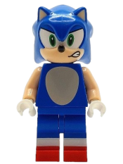 LEGO Sonic the Hedgehog - Light Nougat Face and Arms, Open Mouth Smirk to Left set