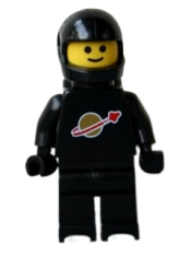 LEGO Classic Space - Black with Air Tanks and Motorcycle (Standard) Helmet (Reissue) minifigure