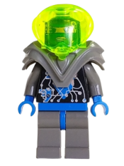 LEGO Insectoids Zotaxian Alien - Female, Gray and Blue with Silver Circuits, with Armor (Gypsy Moth / Navigator Sharp) minifigure