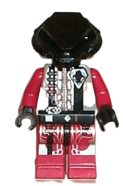 LEGO UFO Zotaxian Alien - Red Pilot with Plain Black Helmet (Chamon) minifigure