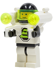 LEGO Blacktron 2 with Jet Pack and Trans-Neon Green Lights minifigure