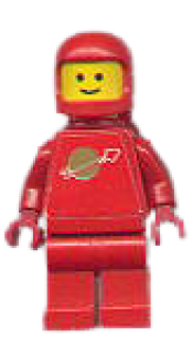 LEGO Classic Space - Red with Air Tanks, Stickered Torso Pattern minifigure