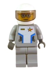 LEGO Star Justice Astronaut 2 - with Torso Sticker (glasses, gold badge) minifigure