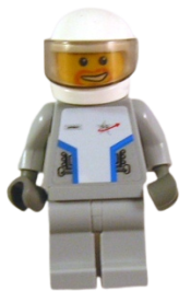 LEGO Star Justice Astronaut 3 - with Torso Sticker (Beard Around Mouth, Silver Badge) minifigure