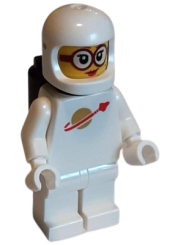 LEGO Classic Space - White with Black Air Tanks, Female, Glasses minifigure