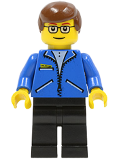 LEGO Peter Parker 1 - Jacket Blue, Black Legs, Brown Male Hair minifigure